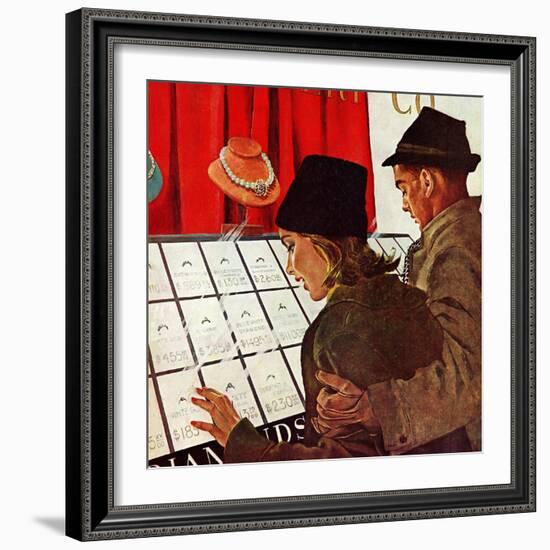 "Selecting the Ring," February 11, 1961-George Hughes-Framed Giclee Print