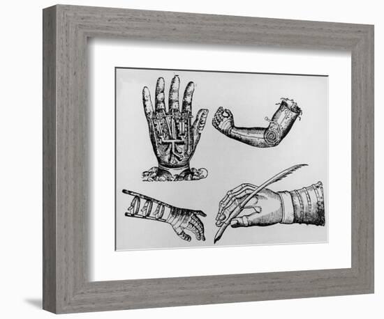 Selection of 16th Century Artificial Arms & Hands.-Jeremy Burgess-Framed Photographic Print