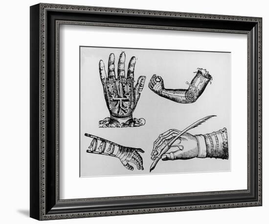 Selection of 16th Century Artificial Arms & Hands.-Jeremy Burgess-Framed Photographic Print