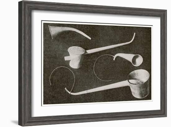 Selection of Beethoven's Hearing Aids-null-Framed Art Print