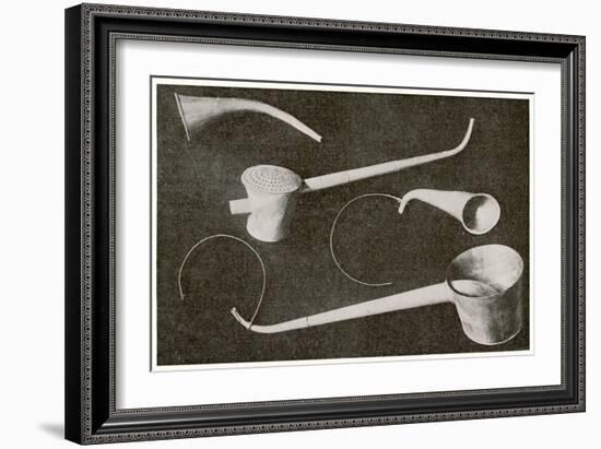 Selection of Beethoven's Hearing Aids-null-Framed Art Print