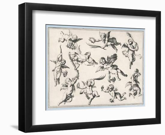 Selection of Cherubs in Various Positions-null-Framed Art Print