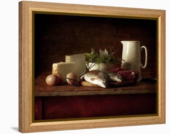 Selection of Cooking Ingredients Which are High in Protein-Steve Lupton-Framed Premier Image Canvas