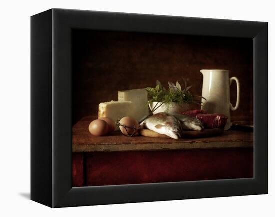 Selection of Cooking Ingredients Which are High in Protein-Steve Lupton-Framed Premier Image Canvas