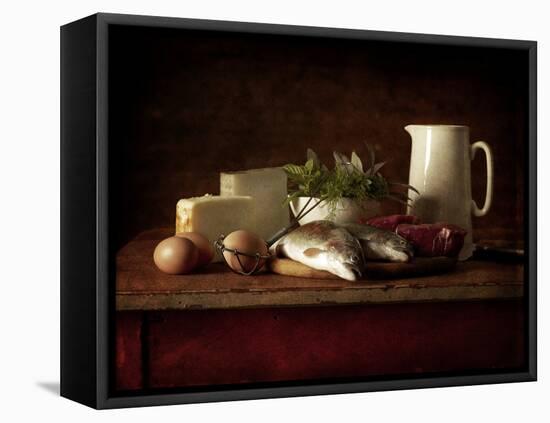 Selection of Cooking Ingredients Which are High in Protein-Steve Lupton-Framed Premier Image Canvas