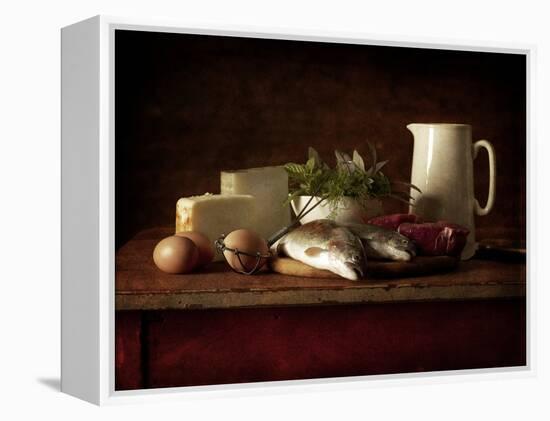 Selection of Cooking Ingredients Which are High in Protein-Steve Lupton-Framed Premier Image Canvas