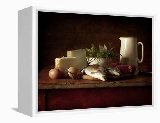 Selection of Cooking Ingredients Which are High in Protein-Steve Lupton-Framed Premier Image Canvas