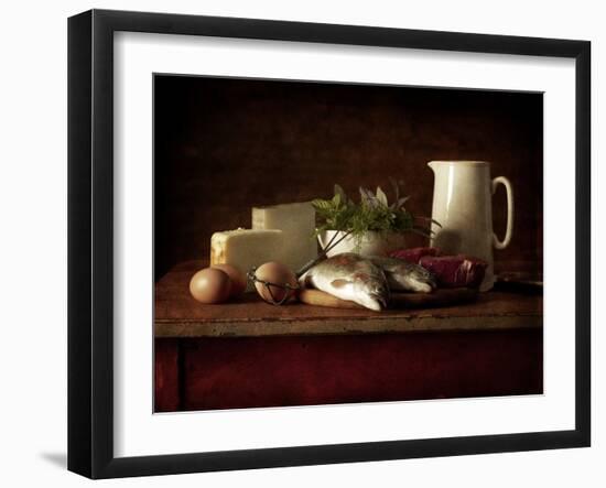 Selection of Cooking Ingredients Which are High in Protein-Steve Lupton-Framed Photographic Print