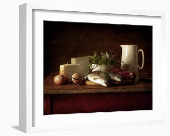 Selection of Cooking Ingredients Which are High in Protein-Steve Lupton-Framed Photographic Print