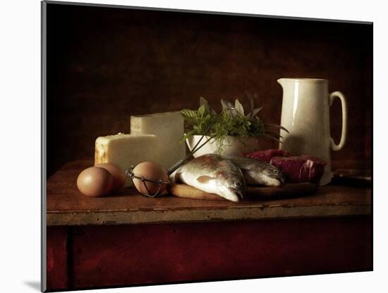 Selection of Cooking Ingredients Which are High in Protein-Steve Lupton-Mounted Photographic Print