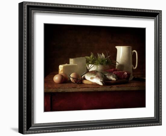 Selection of Cooking Ingredients Which are High in Protein-Steve Lupton-Framed Photographic Print