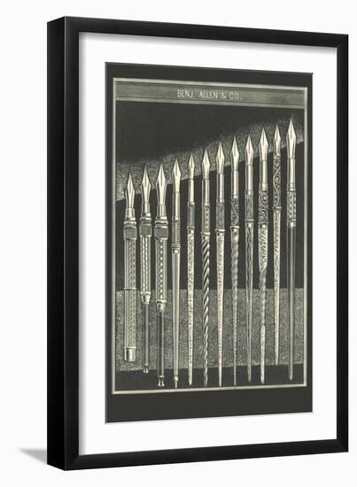 Selection of Fountain Pens-null-Framed Art Print