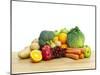 Selection of Fresh Fruit And Vegetables-Mark Sykes-Mounted Photographic Print