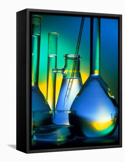 Selection of Glassware Used In Chemical Research-Tek Image-Framed Premier Image Canvas