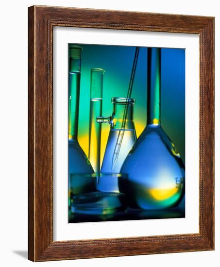 Selection of Glassware Used In Chemical Research-Tek Image-Framed Photographic Print