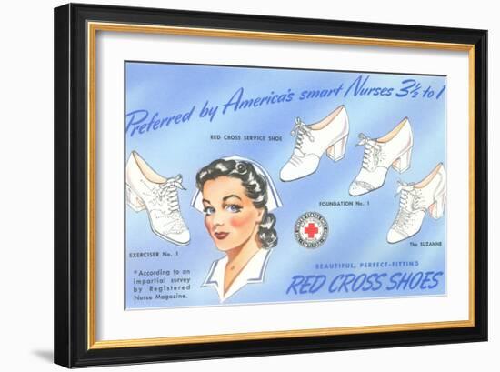 Selection of Nurses' Shoes-null-Framed Art Print