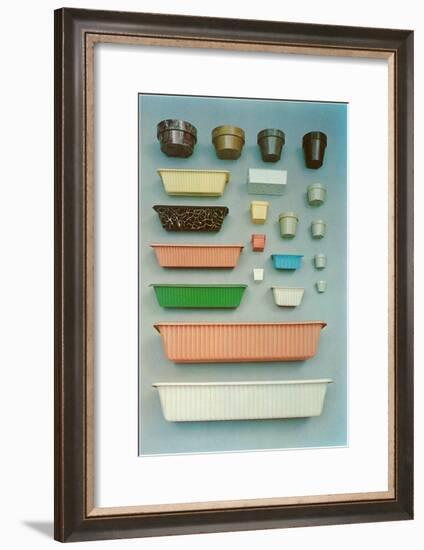 Selection of Plastic Plant Containers-null-Framed Art Print