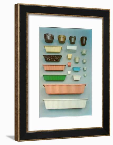 Selection of Plastic Plant Containers-null-Framed Art Print