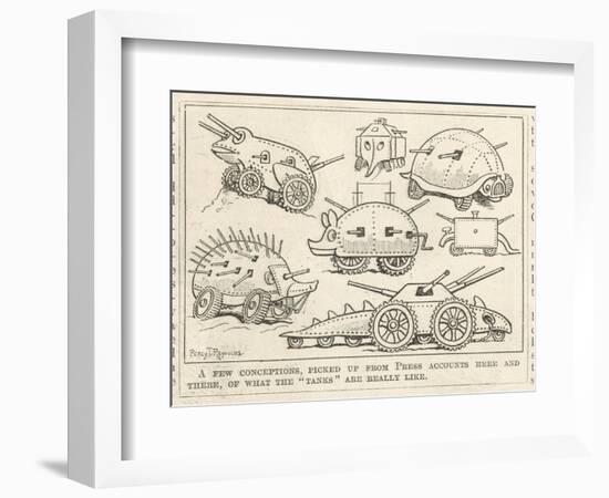 Selection of Tanks Shaped Like Animals-Percy T. Reynolds-Framed Art Print