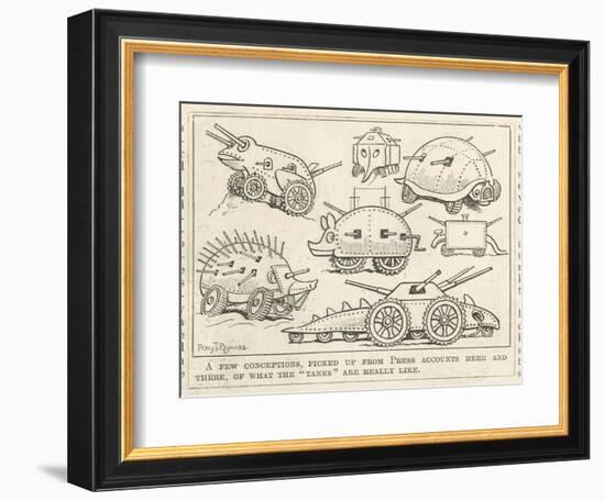 Selection of Tanks Shaped Like Animals-Percy T. Reynolds-Framed Art Print