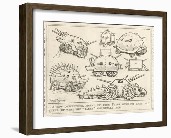 Selection of Tanks Shaped Like Animals-Percy T. Reynolds-Framed Art Print