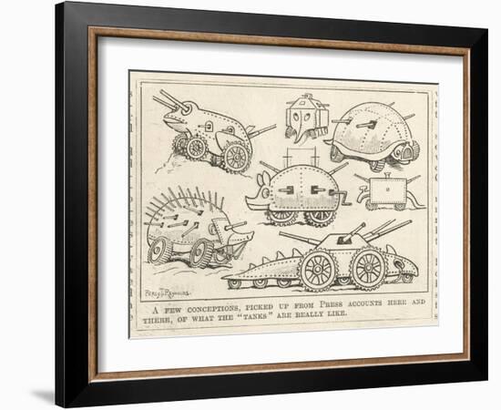 Selection of Tanks Shaped Like Animals-Percy T. Reynolds-Framed Art Print