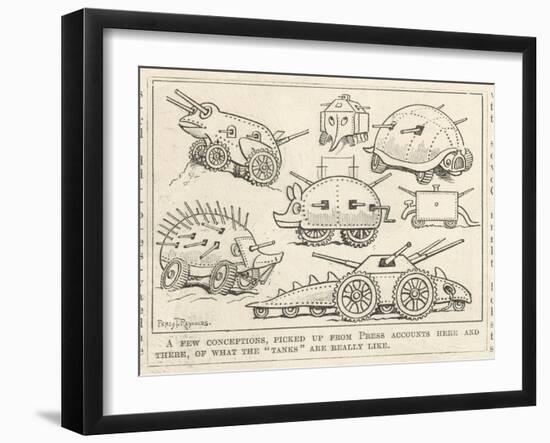 Selection of Tanks Shaped Like Animals-Percy T. Reynolds-Framed Art Print