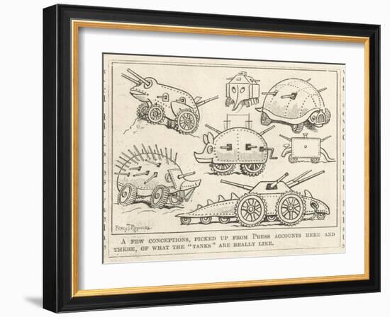 Selection of Tanks Shaped Like Animals-Percy T. Reynolds-Framed Art Print