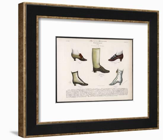Selection of Victorian Shoes and Boots for Men and Women-La Moniteur-Framed Art Print