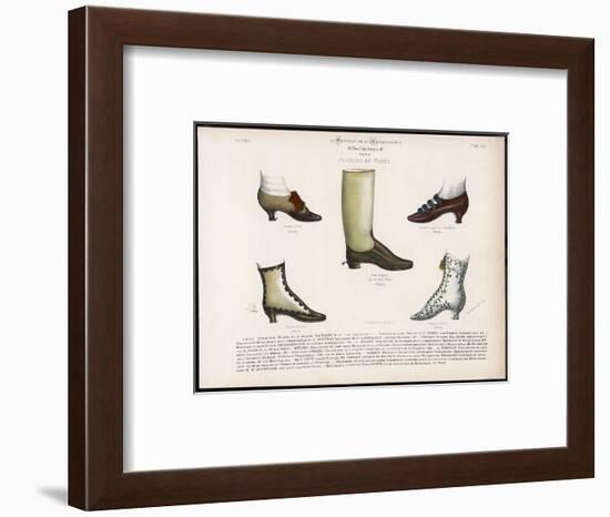 Selection of Victorian Shoes and Boots for Men and Women-La Moniteur-Framed Art Print