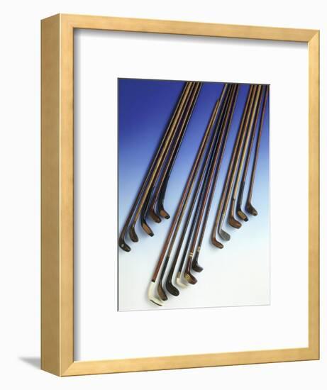 Selection of walking sticks shaped like golf clubs, 1900-1925-Unknown-Framed Giclee Print