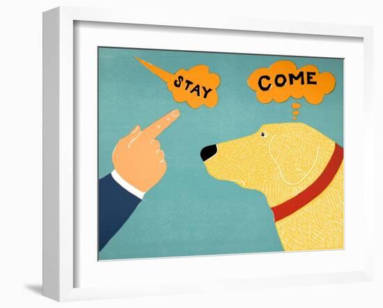 Selective Hearing Yellow-Stephen Huneck-Framed Giclee Print