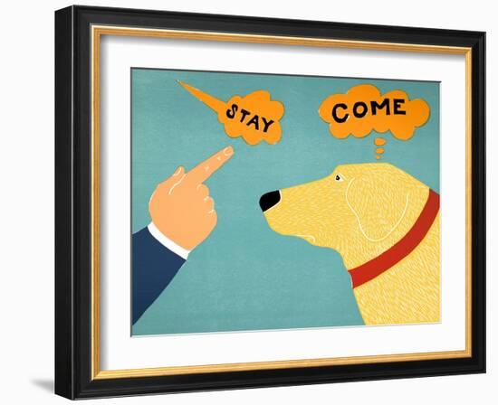 Selective Hearing Yellow-Stephen Huneck-Framed Giclee Print