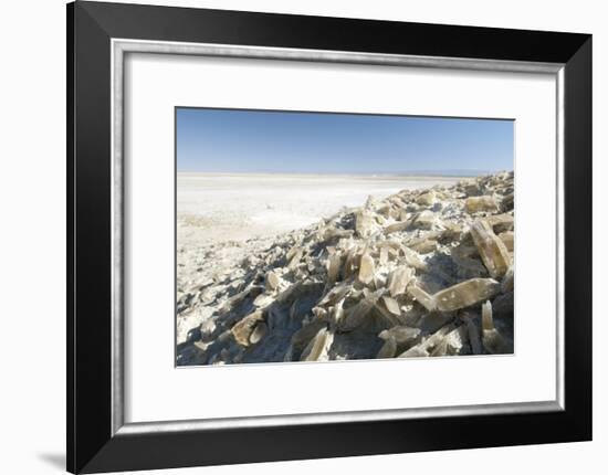 Selenite Crystals on a Dried Lake Bed-Louise Murray-Framed Photographic Print