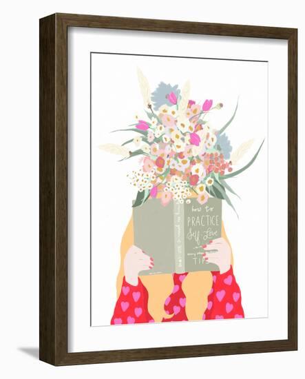 Self Care Floral Head-Leah Straatsma-Framed Art Print