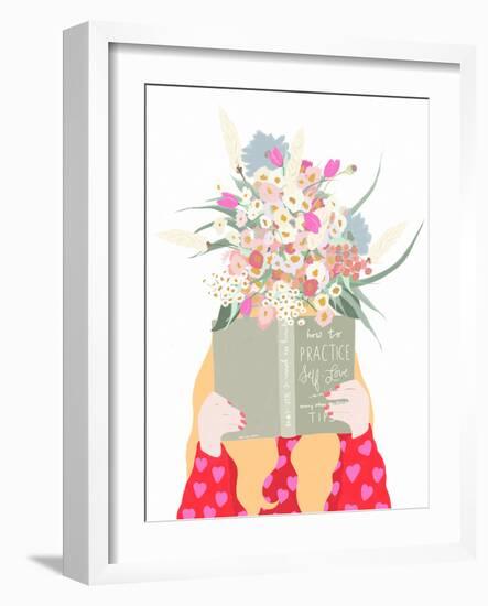 Self Care Floral Head-Leah Straatsma-Framed Art Print