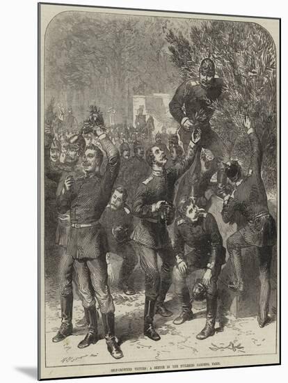 Self-Crowned Victors, a Sketch in the Tuileries Gardens, Paris-null-Mounted Giclee Print