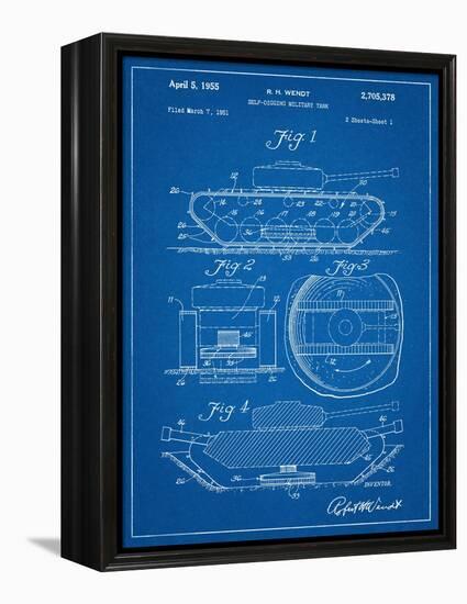 Self Digging Military Tank Patent-null-Framed Stretched Canvas