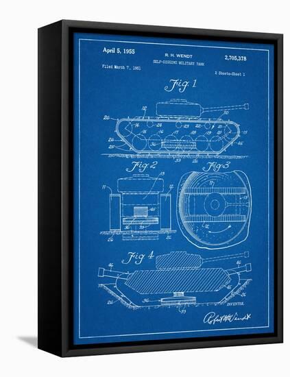 Self Digging Military Tank Patent-null-Framed Stretched Canvas