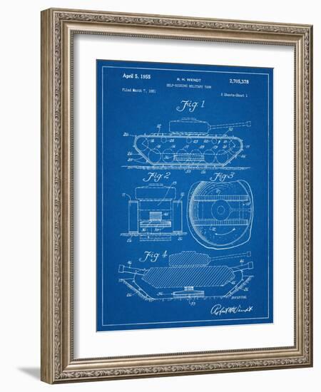 Self Digging Military Tank Patent-null-Framed Art Print