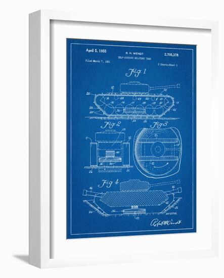 Self Digging Military Tank Patent-null-Framed Art Print