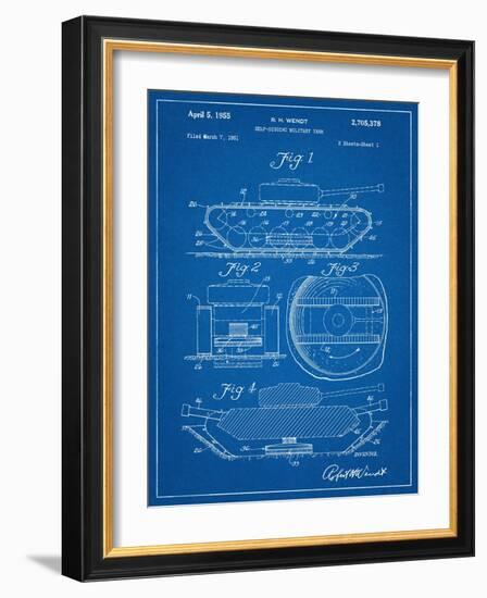 Self Digging Military Tank Patent-null-Framed Art Print