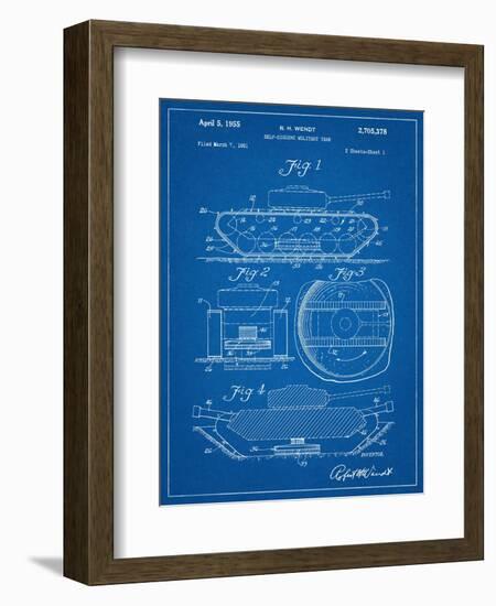 Self Digging Military Tank Patent-null-Framed Premium Giclee Print