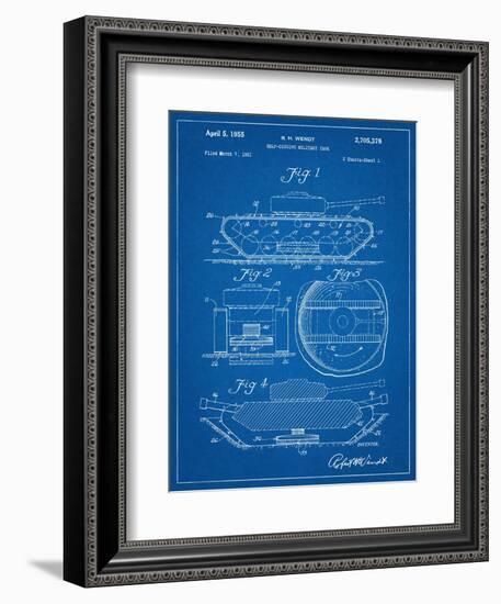 Self Digging Military Tank Patent-null-Framed Premium Giclee Print