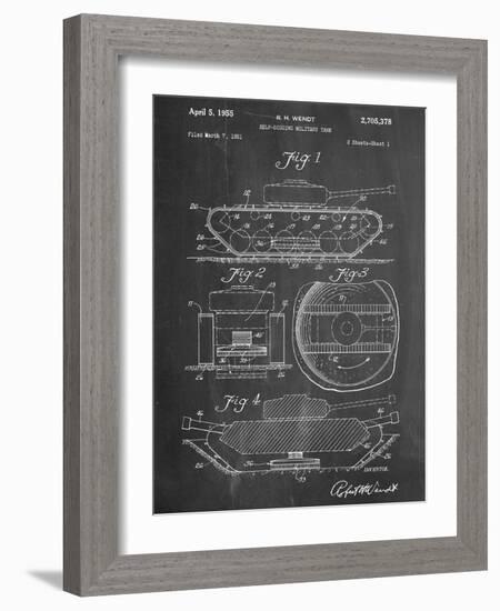 Self Digging Military Tank Patent-null-Framed Art Print