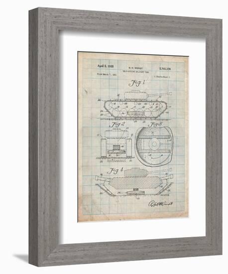 Self Digging Military Tank Patent-Cole Borders-Framed Premium Giclee Print