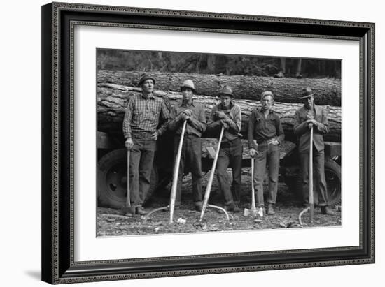 Self-Help Sawmill Workers-Dorothea Lange-Framed Art Print