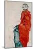 Self Portait as a Prisoner Ich Liebe Gegensaetze (I Love Antitheses)-Egon Schiele-Mounted Giclee Print