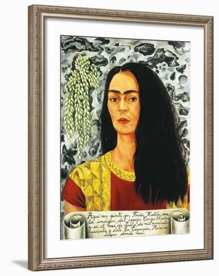 Self-Portait with Loose Hair, c.1947-Frida Kahlo-Framed Art Print