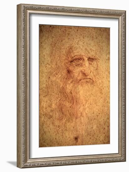 Self-Portrait, 1512-Leonardo da Vinci-Framed Giclee Print